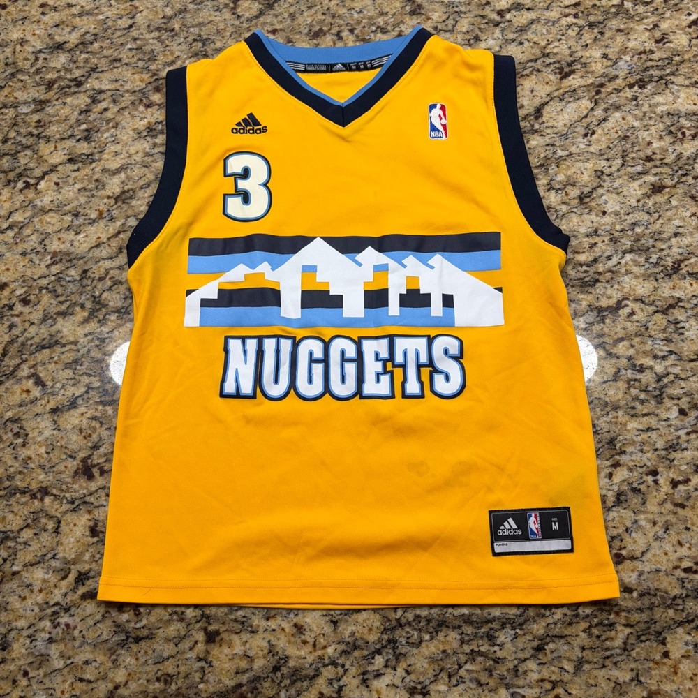 Adidas Denver Nuggets Ty Lawson 3 Boy Jersey Yellow Size M NBA Basketball ws